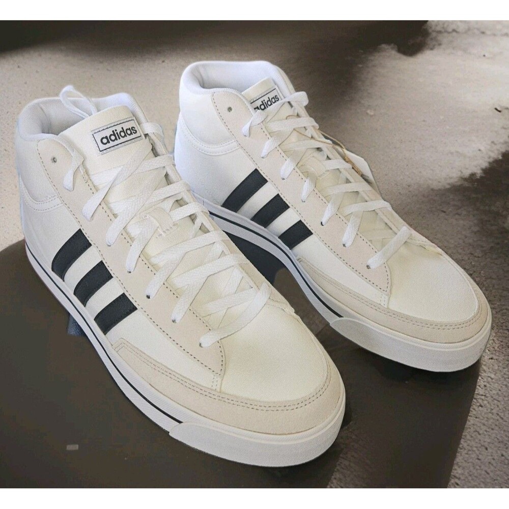 Adidas Retrovulc Men 11.5 White Black H02211 Mid Skateboard Basketball Classic